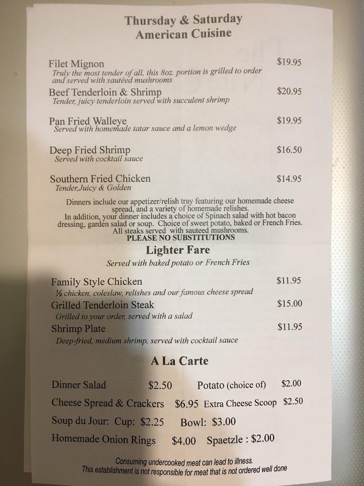 Nite Cap Inn Menu image 1